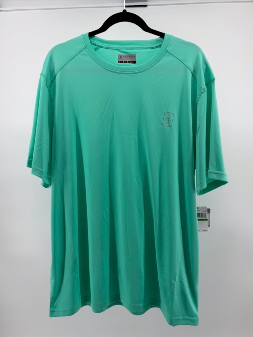 PGA Tour Mens Performance T Shirt Cockatoo Green, NWT, Size Lg, Golf, Casual S05